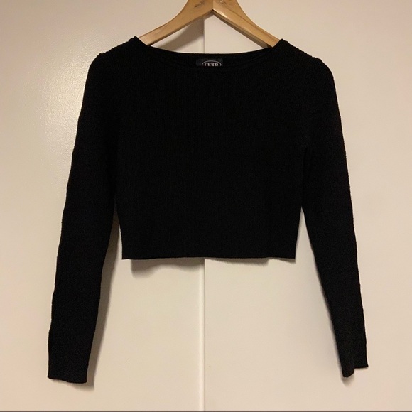 cider black long sleeves ribbed top Size M - Picture 1 of 7